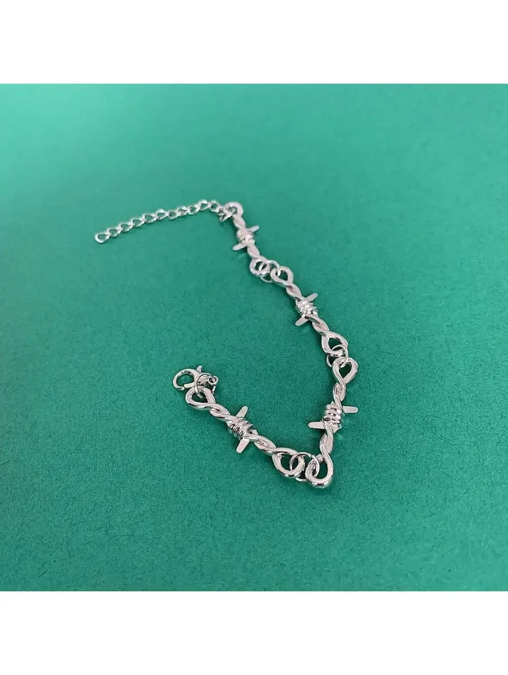 Cyber Y2k barbwire opium punk style bracelet. Cool design. Nice quality. Chain